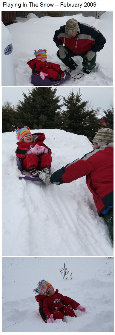 playing in the snow